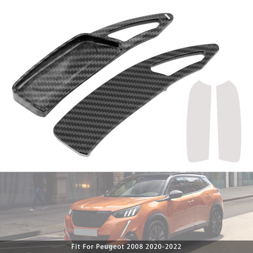 2019-2023 Peugeot 508L Steering Wheel Paddle Shifter Extension Carbon Fiber Black Look Generic