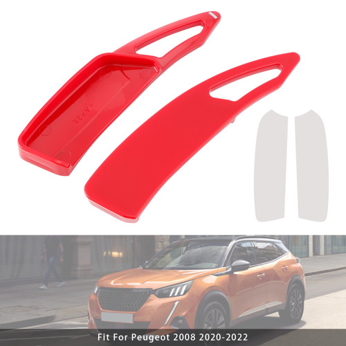 2020-2022 Peugeot 2008 Steering Wheel Paddle Shifter Extension Red Generic