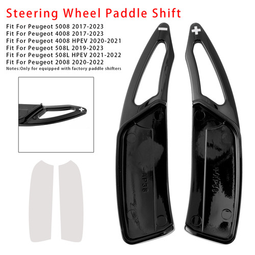 2021-2022 Peugeot 508L HPEV Steering Wheel Paddle Shifter Extension Black Generic