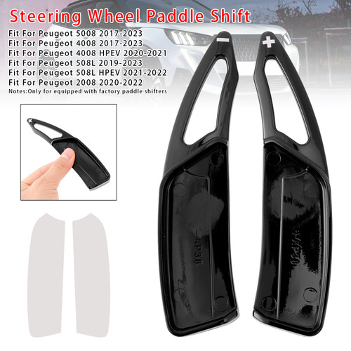 2020-2022 Peugeot 2008 Steering Wheel Paddle Shifter Extension Black Generic