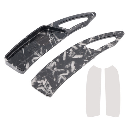 2020-2021 Peugeot 4008 HPEV Steering Wheel Paddle Shifter Extension Black Forged Pattern Generic