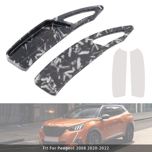 2019-2023 Peugeot 508L Steering Wheel Paddle Shifter Extension Black Forged Pattern Generic