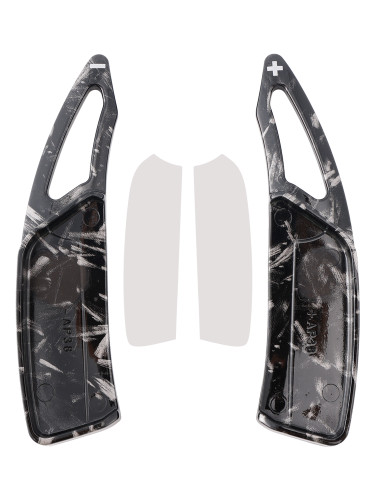 2020-2022 Peugeot 2008 Steering Wheel Paddle Shifter Extension Black Forged Pattern Generic