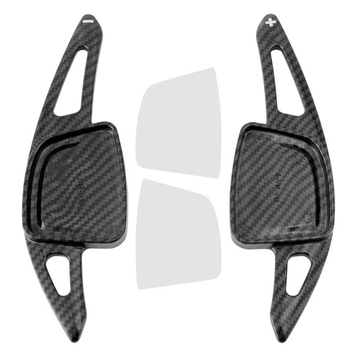2019-2024 Audi A3 A4 A5 A6 A7 A8 Steering Wheel Paddle Shifter Extension Carbon Fiber Black Look Generic