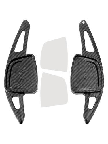 2019-2024 Audi A3 A4 A5 A6 A7 A8 Steering Wheel Paddle Shifter Extension Carbon Fiber Black Look Generic