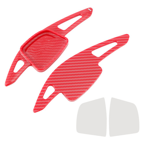 2019-2024 Audi A3 A4 A5 A6 A7 A8 Steering Wheel Paddle Shifter Extension Carbon Fiber Red Look Generic
