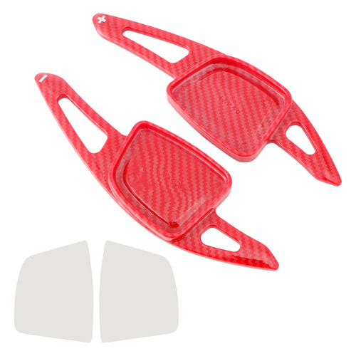 2020-2024 Audi S4 S6 S7 S8 Steering Wheel Paddle Shifter Extension Carbon Fiber Red Look Generic