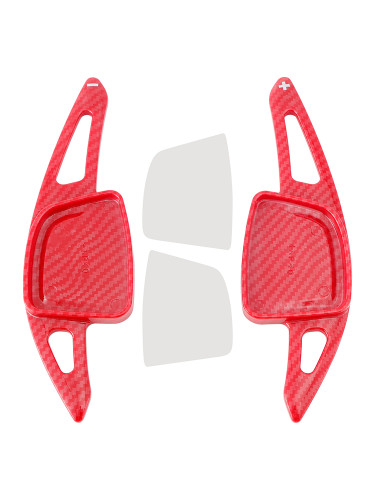 2023-2024 Audi Q6 Steering Wheel Paddle Shifter Extension Carbon Fiber Red Look Generic
