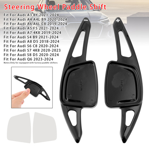 2019-2024 Audi A3 A4 A5 A6 A7 A8 Steering Wheel Paddle Shifter Extension Black Generic