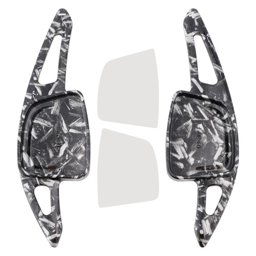 2019-2024 Audi A3 A4 A5 A6 A7 A8 Steering Wheel Paddle Shifter Extension Black Forged Pattern Generic