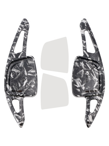 2020-2024 Audi S4 S6 S7 S8 Steering Wheel Paddle Shifter Extension Black Forged Pattern Generic