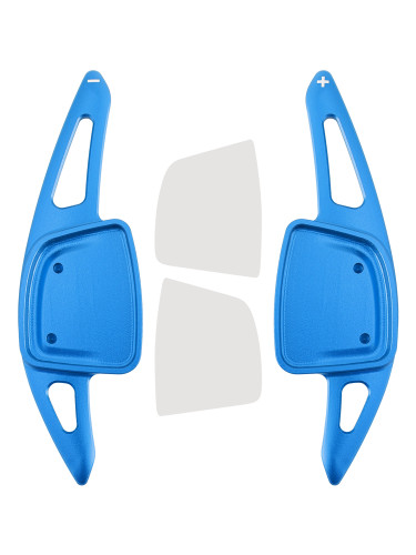 2020-2024 Audi S4 S6 S7 S8 Steering Wheel Paddle Shifter Extension Aluminium Blue Generic