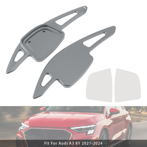 2020-2024 Audi S4 S6 S7 S8 Steering Wheel Paddle Shifter Extension Aluminium Grey Generic