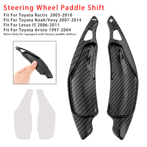 2006-2011 Lexus IS Steering Wheel Paddle Shifter Extension Carbon Fiber Black Look Generic