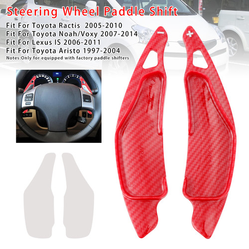 1997-2004 Toyota Aristo Steering Wheel Paddle Shifter Extension Carbon Fiber Red Look Generic