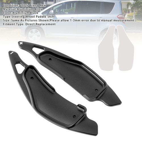 2005-2010 Toyota Ractis Steering Wheel Paddle Shifter Extension Aluminium Black Generic