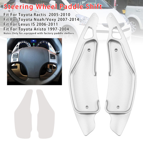 2007-2014 Toyota Noah/Voxy Steering Wheel Paddle Shifter Extension Aluminium Silver Generic