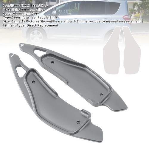 2007-2014 Toyota Noah/Voxy Steering Wheel Paddle Shifter Extension Aluminium Grey Generic