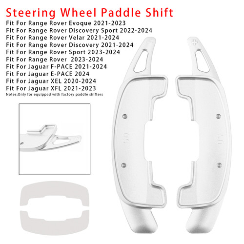 2024 Jaguar E-PACE Steering Wheel Paddle Shifter Extension Aluminium Silver Generic