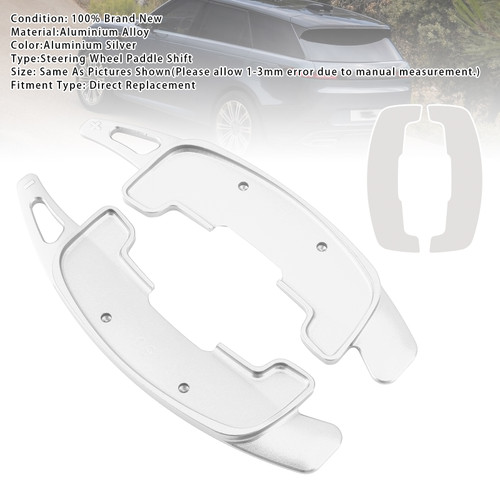 2021-2023 Jaguar XFL Steering Wheel Paddle Shifter Extension Aluminium Silver Generic