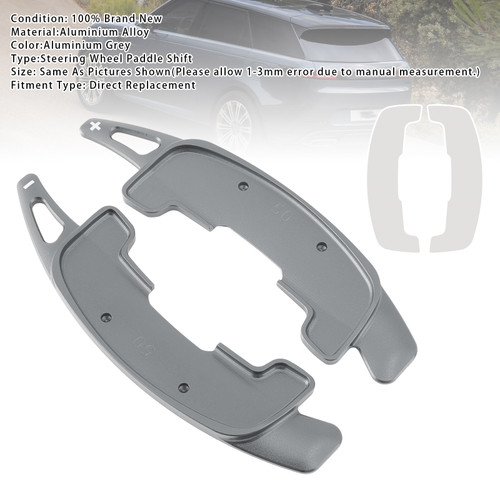 2021-2024 Jaguar F-PACE 2021-2024 Steering Wheel Paddle Shifter Extension Aluminium Grey Generic