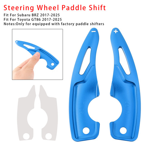 2017-2025 Toyota GT86 Steering Wheel Paddle Shifter Extension Steering Wheel Paddle Shifter Extension Aluminium Blue Generic