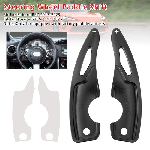 2017-2025 Toyota GT86 Steering Wheel Paddle Shifter Extension Steering Wheel Paddle Shifter Extension Aluminium Black Generic