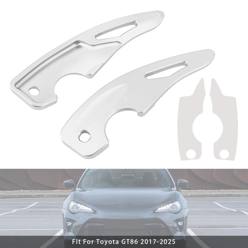 2017-2025 Toyota GT86 Steering Wheel Paddle Shifter Extension Steering Wheel Paddle Shifter Extension Aluminium Silver Generic