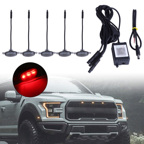 5Pcs Front Grille LED Lighting RGB With APP Controller For SUV off-road vehicles
