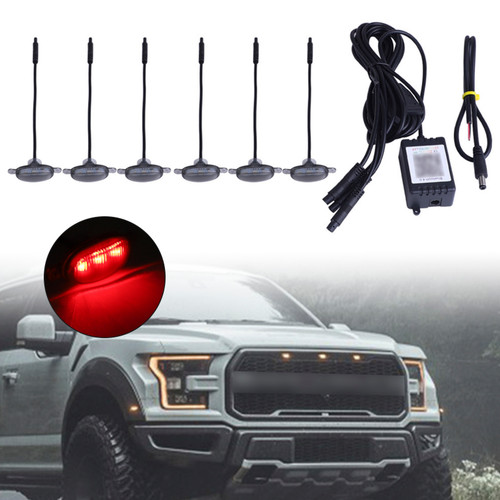 6Pcs Front Grille LED Lighting RGB With APP Controller For SUV off-road vehicles