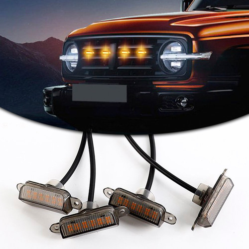 6Pcs Front Grille LED Lighting RGB With APP Controller For SUV off-road vehicles