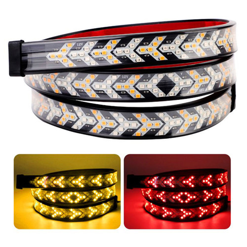 Car Truck LED TailLight Strip Turn Signal Lamp Flowing Dynamic Fish Bone 1.2 meters