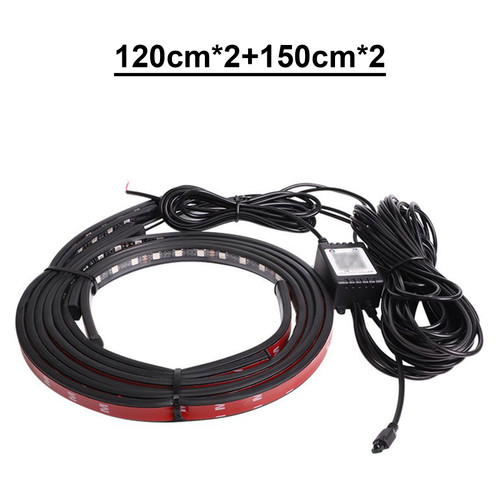 4Pcs LED Chassis Light Modified With Fantasy Ambient Light APP+Remote Control 120*2+150*2 cm