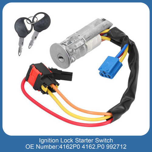 Peugeot 207 Compact (Latin America) Ignition Lock Starter Switch with 2 Keys 4162P0 Generic