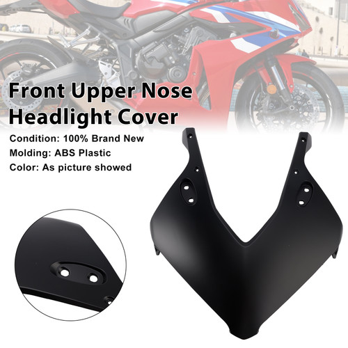 2024-2025 Honda CBR650R Front Upper Nose Headlight Cover Black Generic