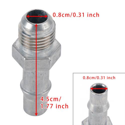 6AN Male Flare to 3/8" (.375") Transmission Cooler Quick Disconnect Adapter Fitting F06ANTR37501