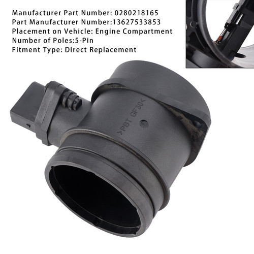 2005-2007 BMW 3 Series Touring E91 Mass Air Flow Meter Sensor 0280218165 Generic