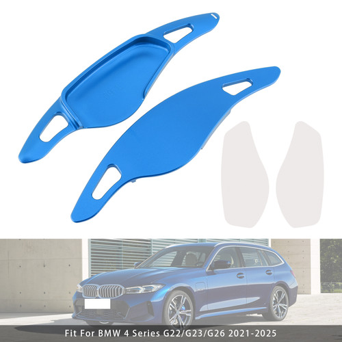 2016-2025 BMW 1/2/3/4/5/6/7/8 Series Steering Wheel Paddle Shifter Extensions Aluminium Blue Generic