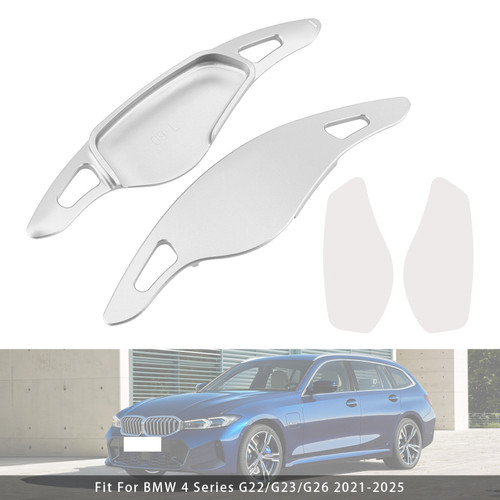 2016-2025 BMW 1/2/3/4/5/6/7/8 Series Steering Wheel Paddle Shifter Extensions Aluminium Silver Generic