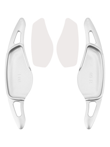 2018-2025 BMW G01 G02 G05 G06 G07 G80 G82 Steering Wheel Paddle Shifter Extensions Aluminium Silver Generic