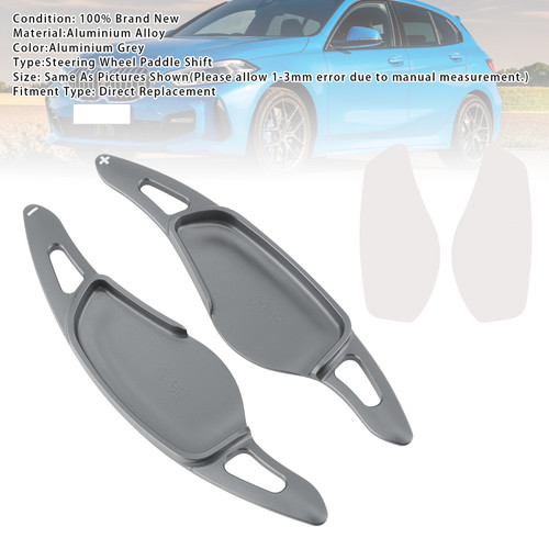 2016-2025 BMW 1/2/3/4/5/6/7/8 Series Steering Wheel Paddle Shifter Extensions Aluminium Grey Generic