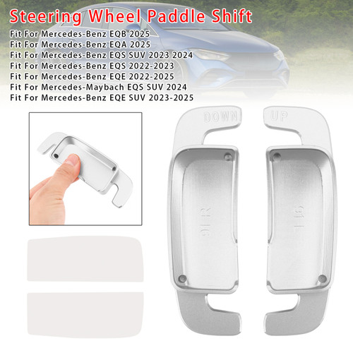 2021- Mercedes-Benz A/C/E/S/V/G-Class EQA Metris Steering Wheel Paddle Shifter Extension Aluminium Silver Generic