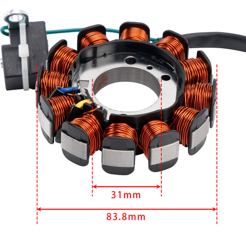 2012-2013 Piaggio Fly 50 4T 4V AC 12-Pole Magneto Generator Stator 1A010013 Generic