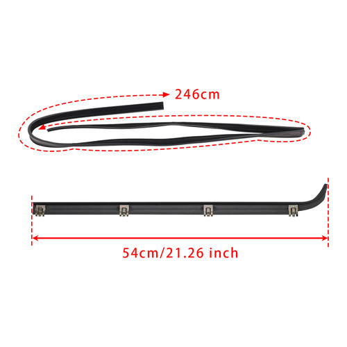 1987-1997 Ford F350 Truck Front 4PCS Door Window Seal Belt Weatherstrip + 2PCS Seal Kit Generic