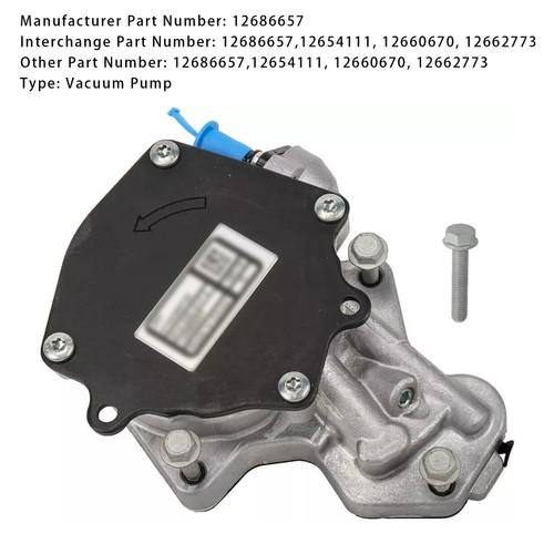2015-2022 Chevy Blazer Camaro Colorado Vacuum Pump 12686657 Generic