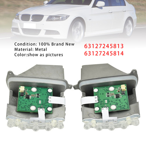 2007-2011 BMW 3 Series E90 LCI 2x LED Turn Signal Headlight Control Unit Module 63127245813 63127245814 Generic