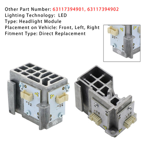 2016-2019 BMW F06 F12 F13 LCI M6 6 SERIES 2pcs Yellow Angel Eye DRL LED Module 63117394901 63117394902 Generic