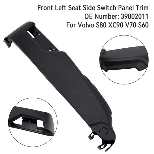 2007-2014 Volvo S80 XC90 V70 S60 Front Left Seat Side Switch Panel Trim 39802011 Generic