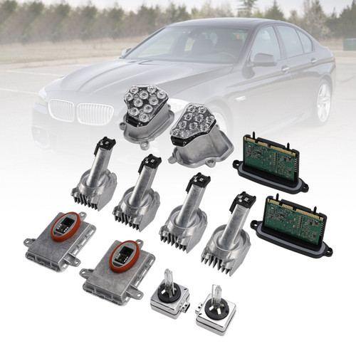 2011-2013 BMW 528i 535i 550i ActiveHybrid 5 M5 12PCS Left+Right Power Module LED Headlight AHL Generic