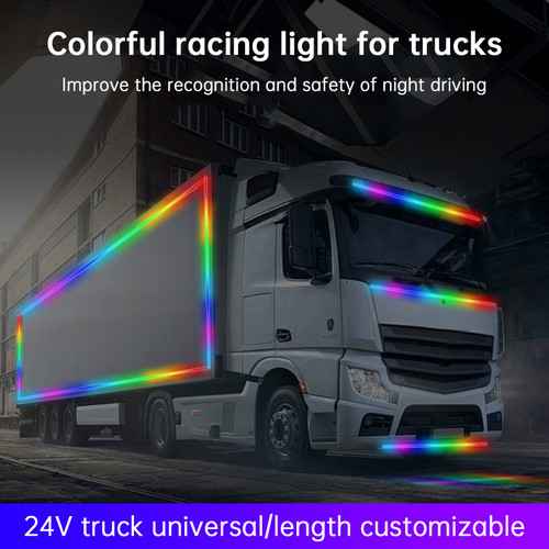 Truck Colorful Streamer Marquee LED Light Strips External With Remote Control 2.4m